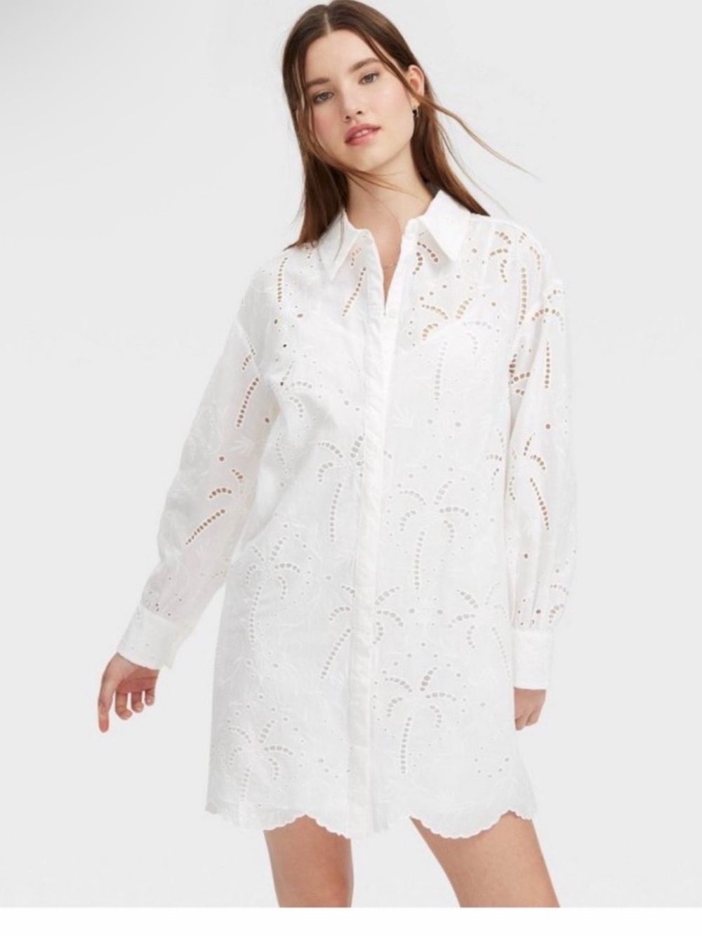 Roller Rabbit White Eyelet Shirt Dress NWT
